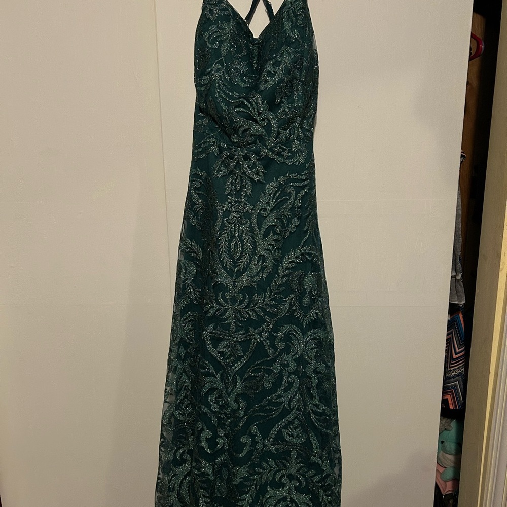 Speechless Green Halter Maxi Gown